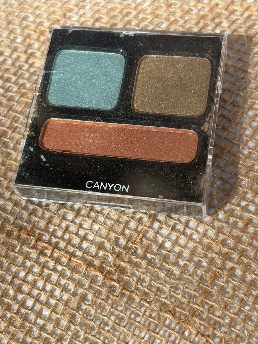 CHANEL Tester ‘Canyon’ Trio Eyeshadow Palette — Teal, Olive & Copper Brown